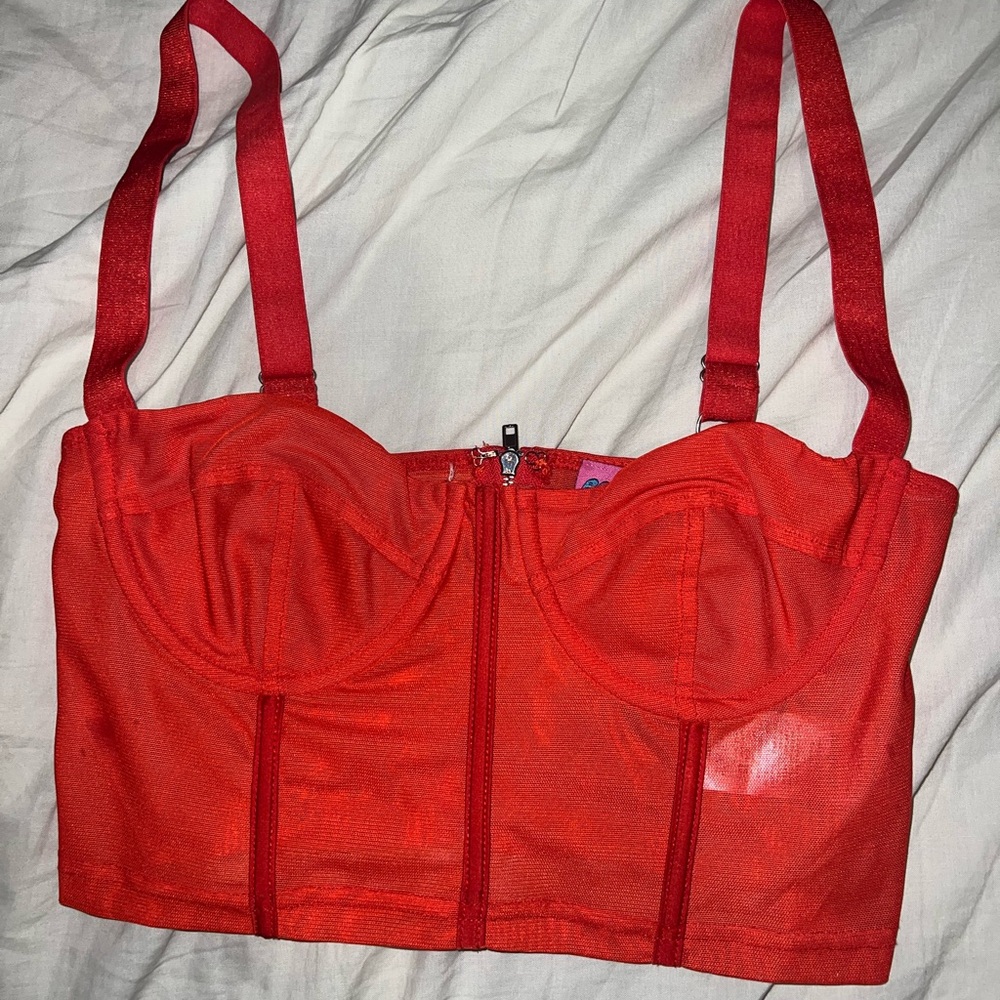 Red Bustier Top